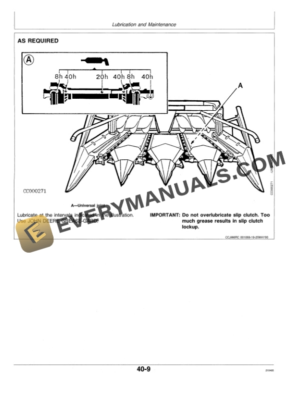 John Deere 664 665R 666R Row-Crop Headers Operator Manual OMZ92339-3