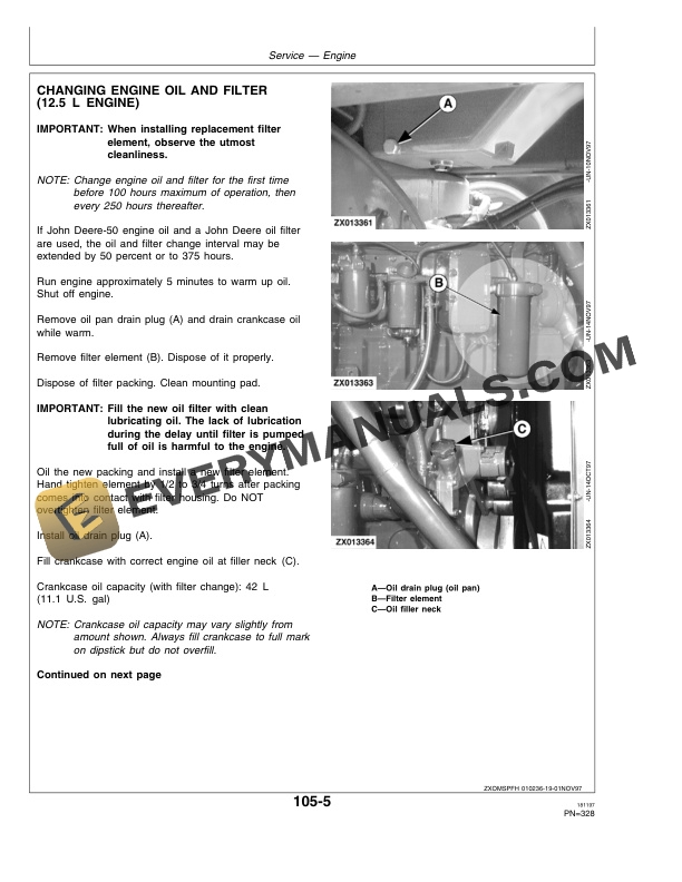 John Deere 6650, 6750, 6850 and 6950 Self-Propelled Forage Harvesters Operator Manual OMZ92575-3