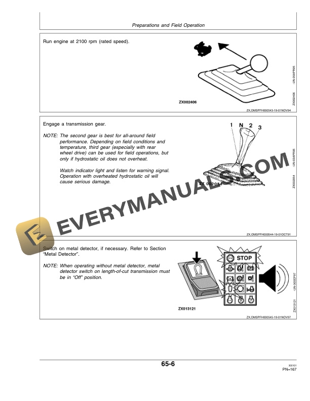 John Deere 6650, 6750, 6850 and 6950 Self-Propelled Forage Harvesters Operator Manual OMZ92839-2