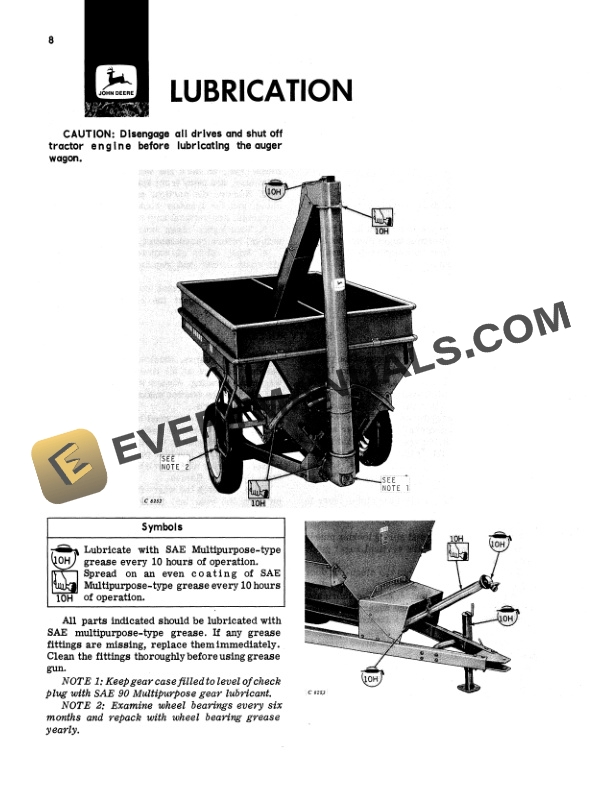 John Deere 68 Auger Wagon Operator Manual OMC19593 3