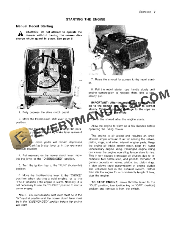 John Deere 68 Riding Mower Operator Manual OMM49213 2