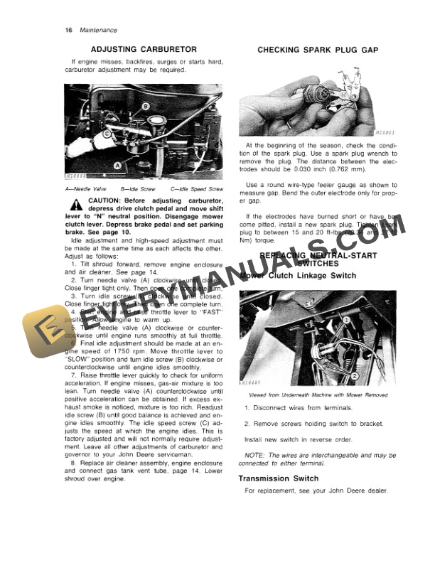 John Deere 68 Riding Mower Operator Manual OMM49213 3