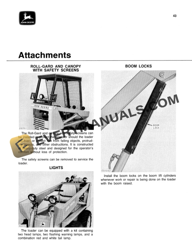 John Deere 70 Skid Steer Loader Operator Manual OMGA10391 3