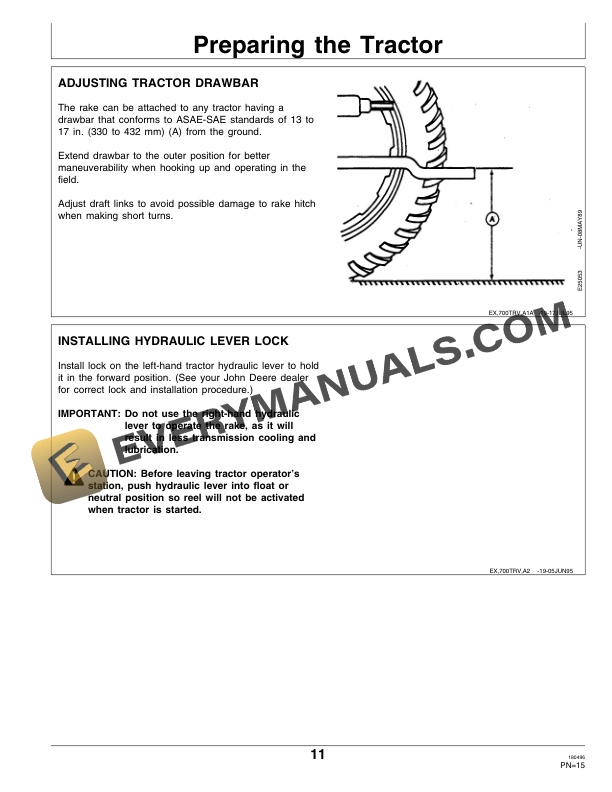 John Deere 700 Twin Rakes Operator Manual OME87587 2
