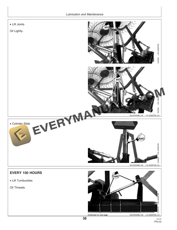 John Deere 702 Carted Wheel Rakes Operator Manual OME96902 3