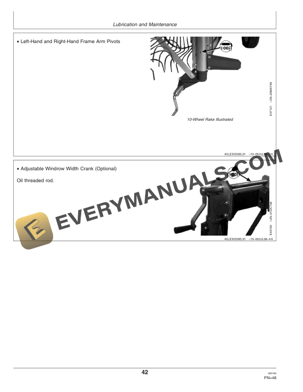 John Deere 704 Pull Type Wheel Rakes Operator Manual OME96906 3