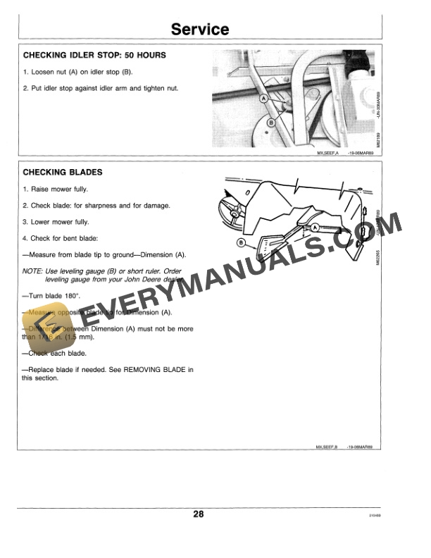John Deere 72 Inch Mid Mount Mower for 855 955 Tractor Operator Manual OMM93936 3