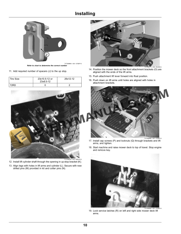 John Deere 72 Inch Rear Discharge Mower Decks For Front Mount Mowers Operator Manual OMUC30711 4 John Deere 72 Inch Rear Discharge Mower Decks for Front Mount Mowers Operator Manual OMUC30711-2