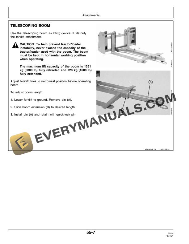 John Deere 740 Loader Operator Manual OMW42591 3