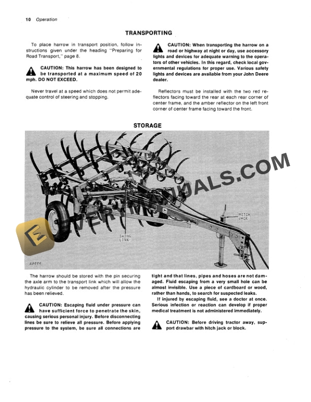John Deere 740 SERIES WHEEL SPRING TOOTH HARROWS Operator Manual OMA21193 2