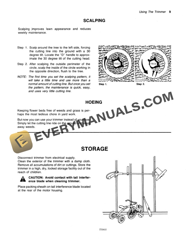 John Deere 75E Electric Nylon Line Trimmer Edger Operator Manual OMTY3856-3