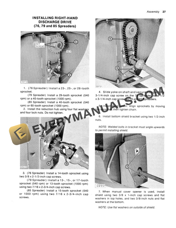 John Deere 76, 79, 85, AND 87 FLAIL SPREADER Operator Manual OMGA10232-3