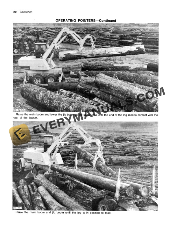 John Deere 7630 KNUCKLEBOOM LOADERS Operator Manual OMGA10484-2