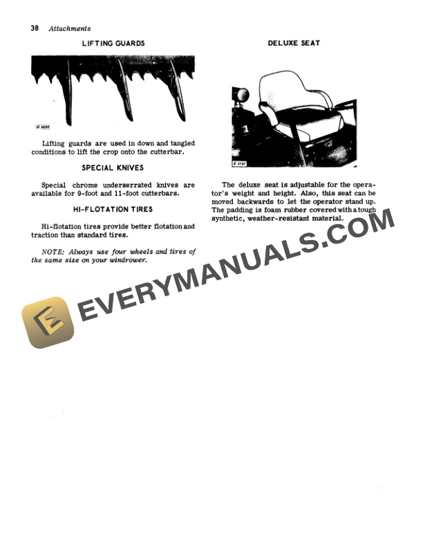 John Deere 780 SELF-PROPELLED WINDROWER Operator Manual OME44310-3