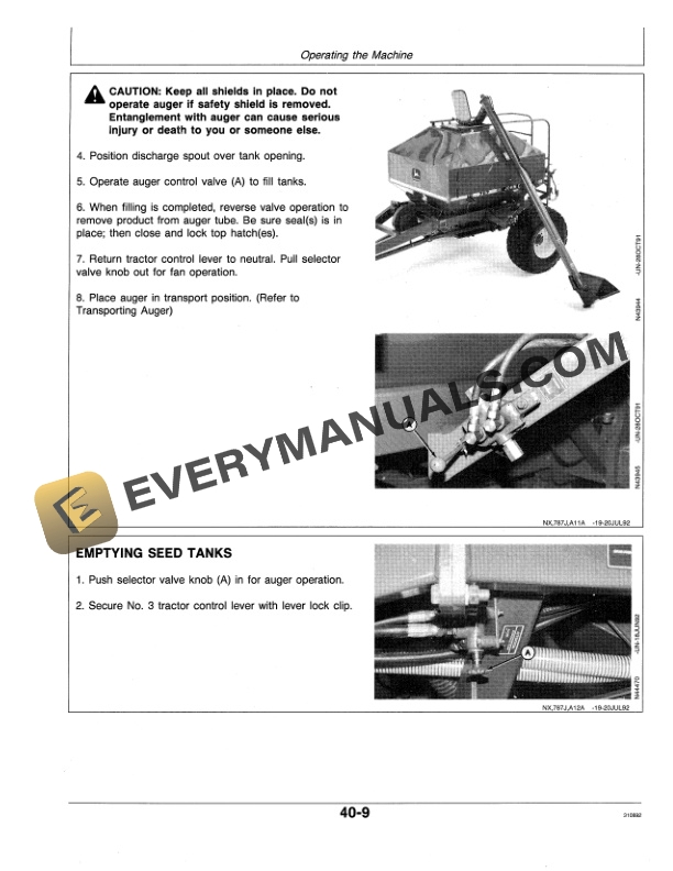 John Deere 787 AIR SEEDING SYSTEM Operator Manual OMN200371-3