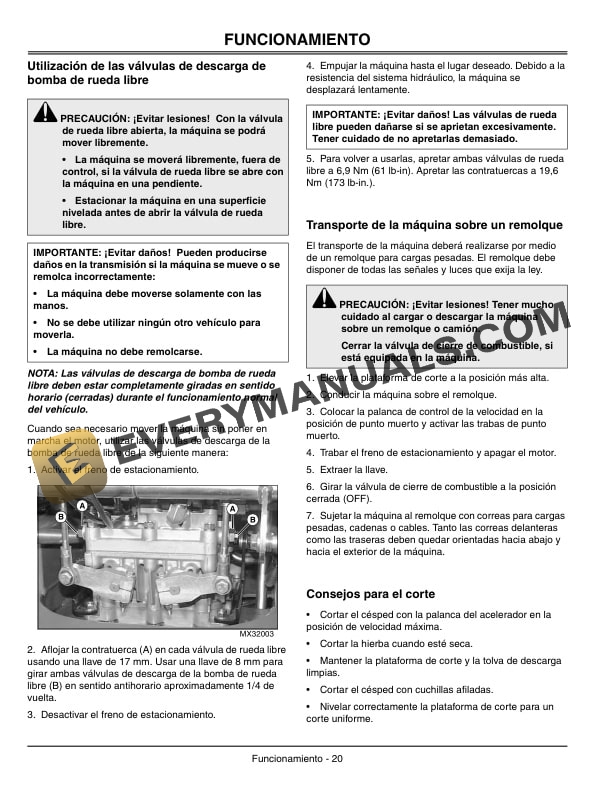 John Deere 7H17 and 7H19 Commercial Walk Behind Mower Operator Manual OMTCU18370-3