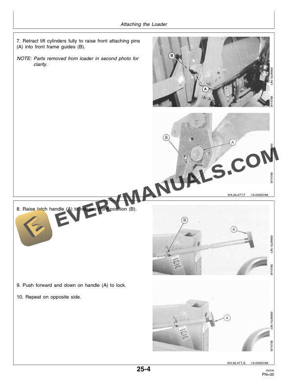 John Deere 80 Loader Operator Manual OMW38971-2