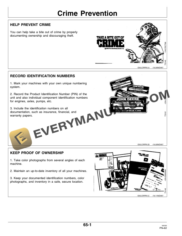 John Deere 80 Loader Operator Manual OMW38971-3