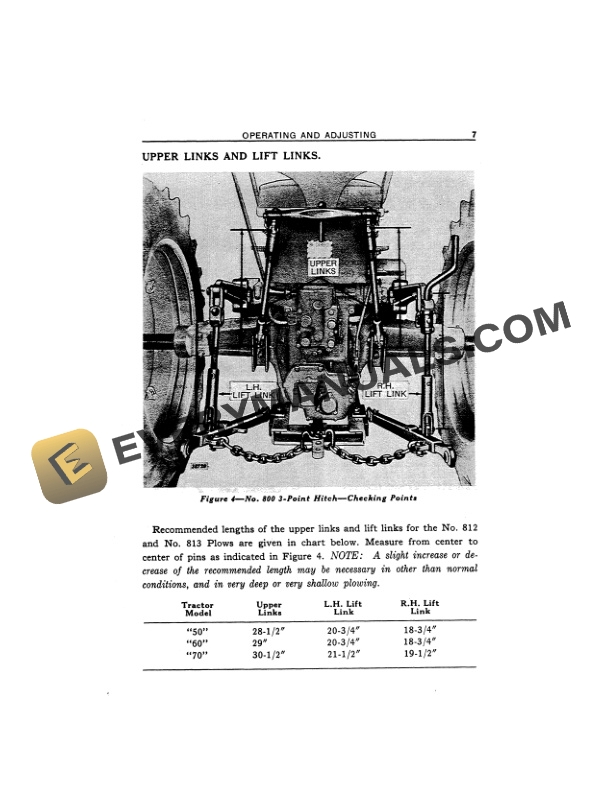 John Deere 812 AND 813 INTEGRAL MOLDBOARD PLOW Operator Manual OMA501054-2