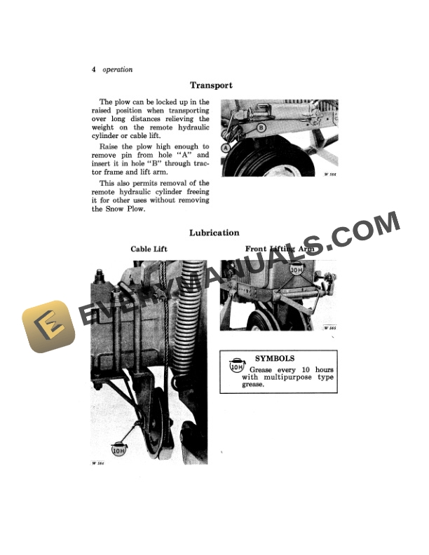 John Deere 82 Snow Plow Operator Manual OMW11612-2