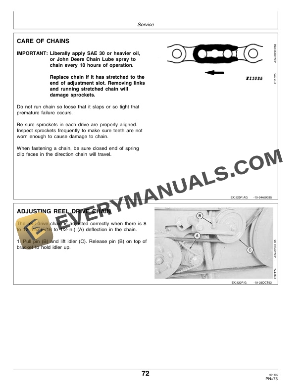 John Deere 820 Mower-Conditioner Operator Manual OME87494-3