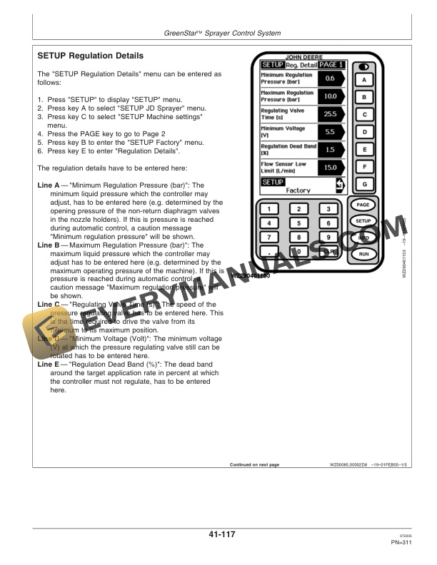 John Deere 824, 832 and 840 Trailed Crop Sprayers with EHC Operator Manual OMWZ82411-3