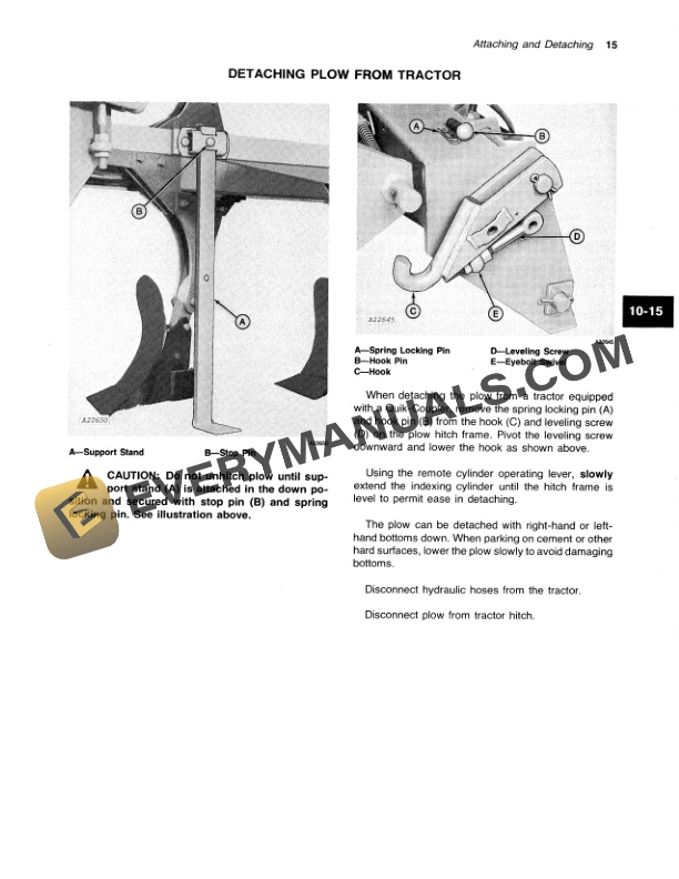 John Deere 8350 and 8450 Integral Two-Way Moldboard Plow Operator Manual OMA43533-2