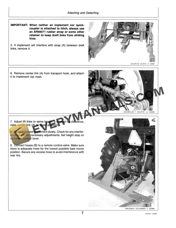 John Deere 84 ROUND BALE MOVER AND FEEDER Operator Manual OME78010-2