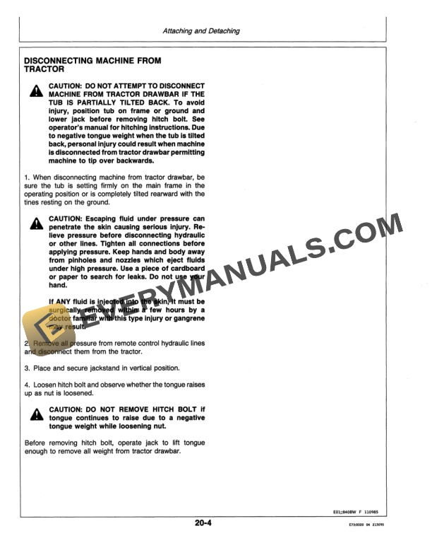 John Deere 840 BALE PROCESSOR Operator Manual OME76359-2