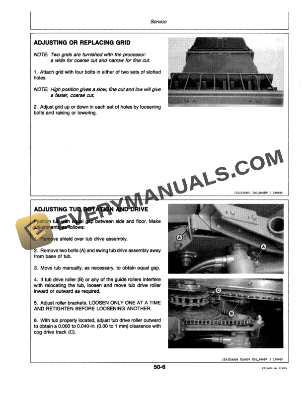 John Deere 840 BALE PROCESSOR Operator Manual OME76359-3