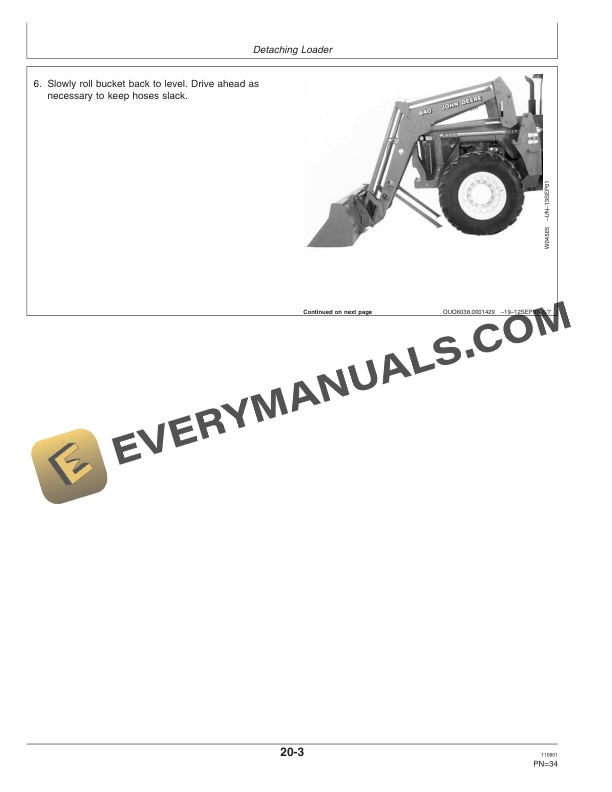 John Deere 840 Loader Operator Manual OMW48522-2