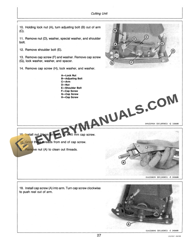 John Deere 86-INCH REEL MOUNTED MOWER Operator Manual OMET15436-2