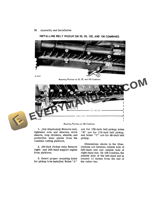John Deere 88-, 110-, AND 132-INCH BELT PICKUP Operator Manual OMH65123-3