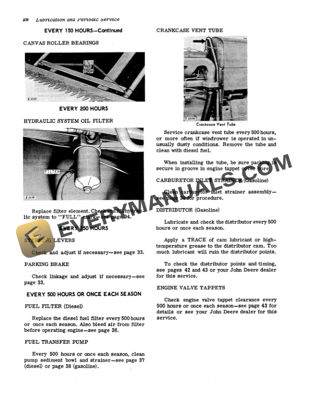 John Deere 880 Hydrostatic-Drive Windrower Operator Manual OME43500-2