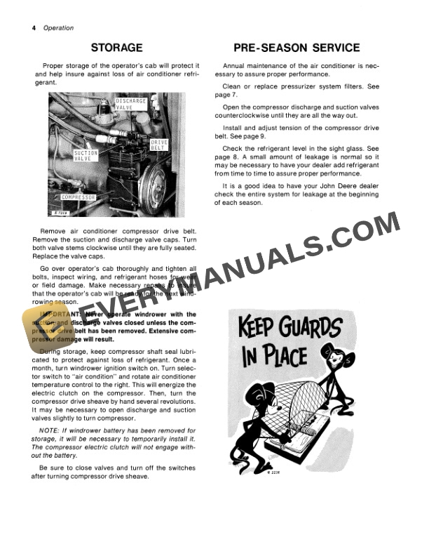 John Deere 880 Hydrostatic-Drive Windrower Operator Manual OME47780-2