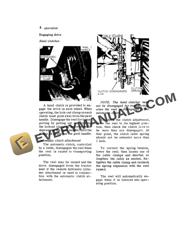 John Deere 890 SERIES SIDE-DELIVERY RAKE Operator Manual OME16343-2