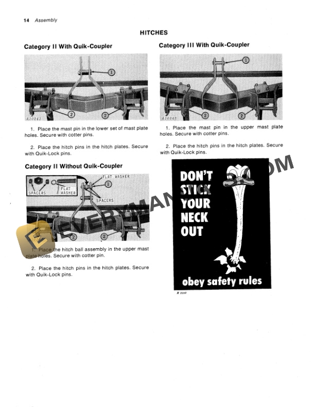John Deere 90 SERIES SUBSOIL CHISEL PLOW Operator Manual OMA25194-3