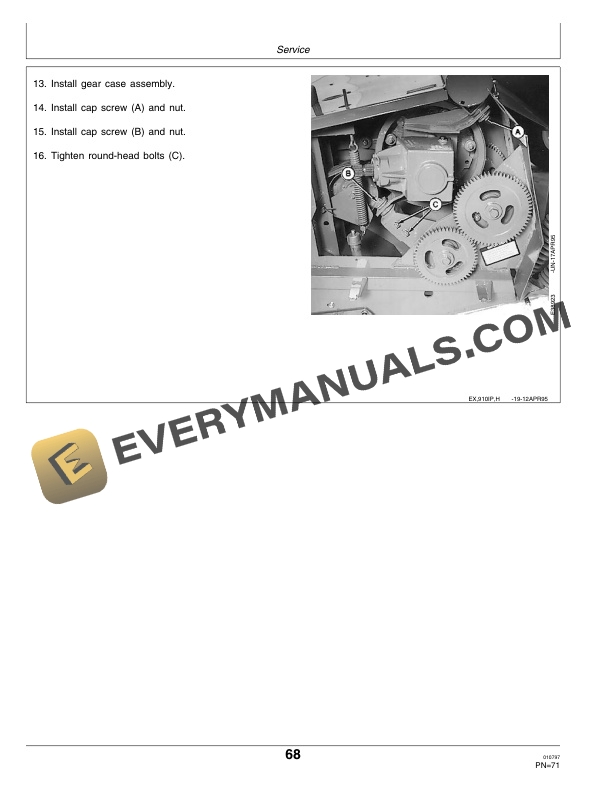 John Deere 910 Rotary Impeller Mower-Conditioner Operator Manual OME85383-3