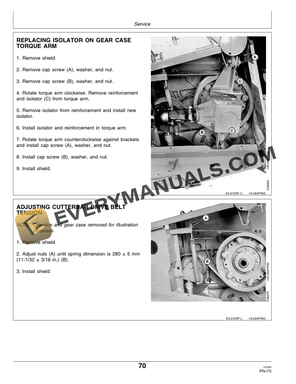 John Deere 910 Rotary Impeller Mower-Conditioner Operator Manual OME85386-3