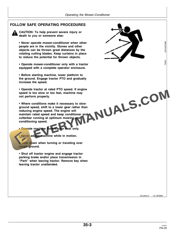 John Deere 910 Rotary Impeller Mower-Conditioner Operator Manual OME92531-2