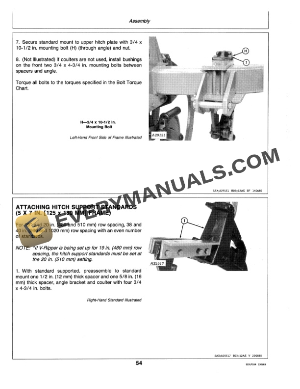 John Deere 910 V-Ripper Operator Manual OMA50545-3