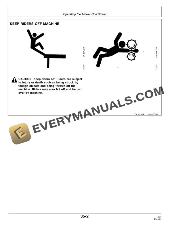 John Deere 915 Rotary Impeller Mower-Conditioner Operator Manual OME92543-2