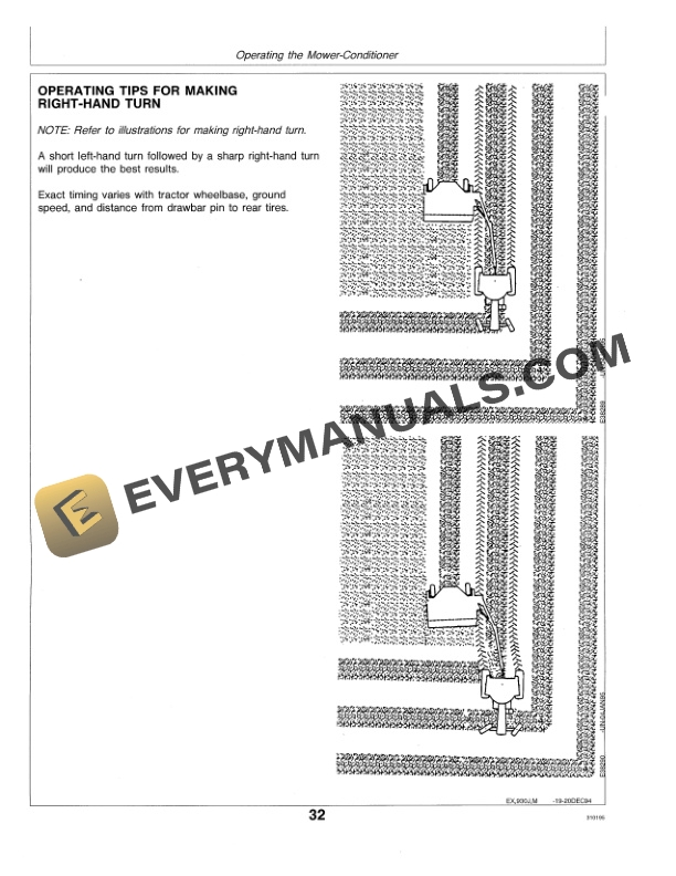 John Deere 920 AND 930 ROTARY IMPELLER MOWER CONDITIONER Operator Manual OME86462-2