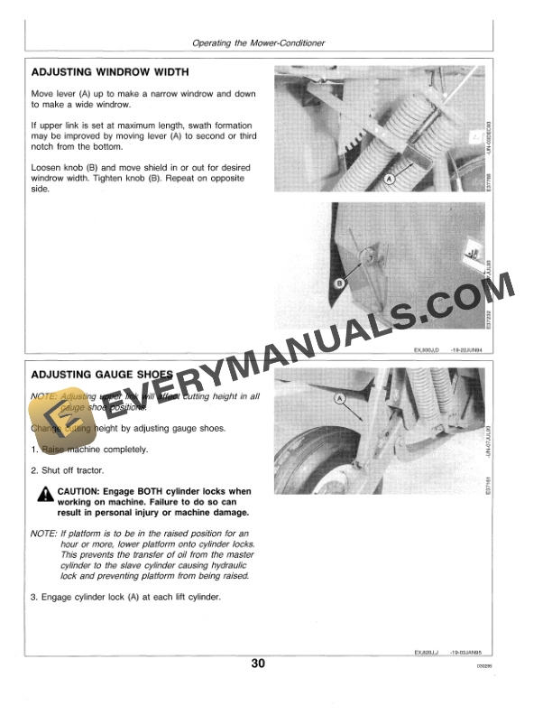 John Deere 920 AND 930 ROTARY ROLL MOWER CONDITIONER Operator Manual OME85081-2
