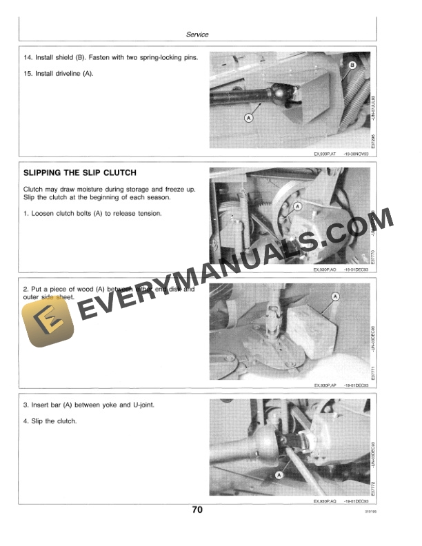 John Deere 920 AND 930 ROTARY ROLL MOWER CONDITIONER Operator Manual OME86456-3