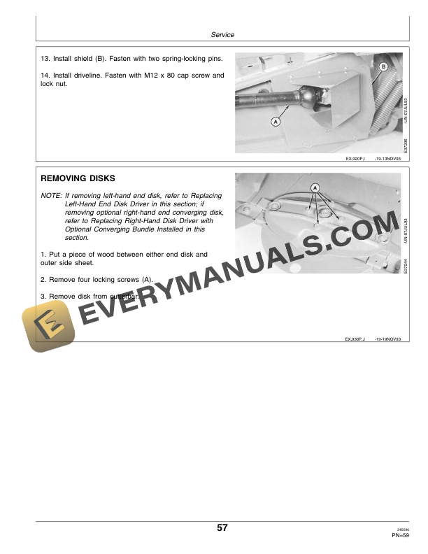 John Deere 920 and 930 Rotary Impeller Mower-Conditioner Operator Manual OME83875-3