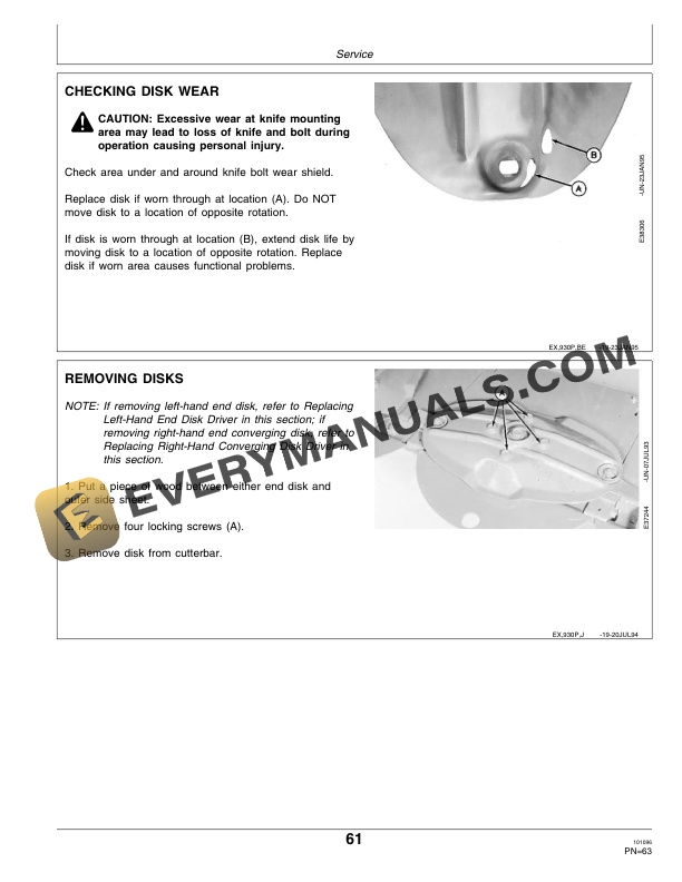 John Deere 920 and 930 Rotary Impeller Mower-Conditioner Operator Manual OME85087-3