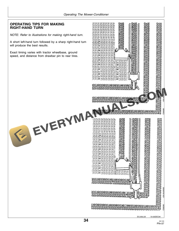 John Deere 920 and 930 Rotary Impeller Mower-Conditioner Operator Manual OME87581-2