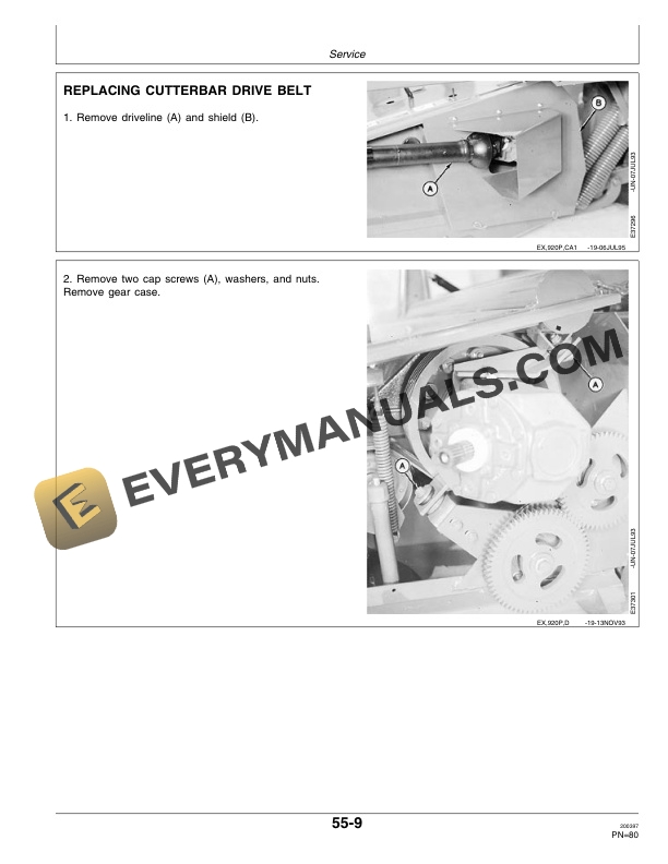 John Deere 920 and 930 Rotary Impeller Mower-Conditioner Operator Manual OME92534-3