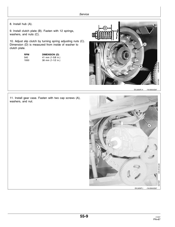John Deere 925 Rotary Impeller Mower-Conditioner Operator Manual OME92546-3